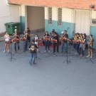 Apresentação da Banda Marcial aos alunos 