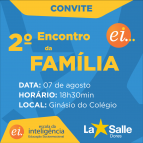 Vem aí o 2º Encontro da Família do Programa EI