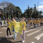 Equipes da Gincalle colorem desfile lassalista