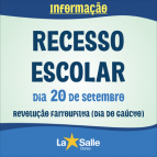 Informação sobre o FERIADO de 20 de setembro