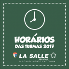 Confira o horário semanal das turmas para 2017