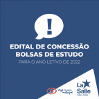 Edital de concessão de bolsas de estudo para 2022