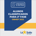 OBMEP: alunos classificados para a 2ª fase