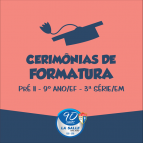 Calendário das Solenidades de Formaturas 2018