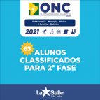 ONC: conheça os alunos classificados para 2ª fase