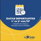 Datas importantes: Anos Iniciais (1º ao 5º ano)