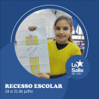 Feliz e abençoado recesso escolar