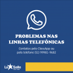 Problemas nas linhas telefônicas