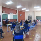 Escola prepara o retorno às aulas presenciais