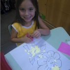 Aula de arte sobre mosaico 1º ano 'B'