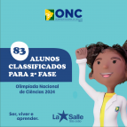 83 alunos classificados para 2ª fase da ONC