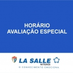 HORÁRIO DAS AVALIAÇÕES ESPECIAIS