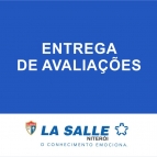 Entrega de Avaliações: dias 12 e 13/09, às 18h.