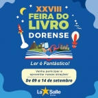 Venha para a XXVIII Feira do Livro Dorense