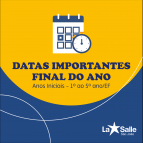 Confira as datas Finais do 1º ao 5º ano/EF