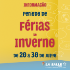 Informações sobre o período de Férias de Inverno