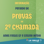 Provas de 2ª Chamada – Anos Finais EF e Ensino Médio