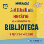 Horário de atendimento da Biblioteca