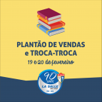 19 e 20/2: Plantão de vendas e Troca-Troca de Livros