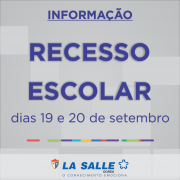 Informação sobre o Feriado e Recesso Escolar