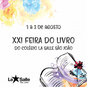 XXI Feira do Livro acontece de 1 a 3 de agosto