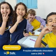 Frações utilizando chocolate na 141!