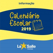 Calendário 2019 está disponível