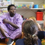 Projeto literário do 1º ano/EF recebe pai africano