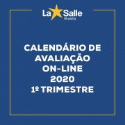 Calendário e conteúdos de avaliação on-line