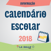 Disponível Calendário Escolar Letivo para 2018