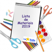 Lista de Materiais e Calendário Escolar 2019