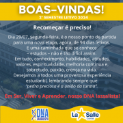 Mensagem de BOAS–VINDAS!