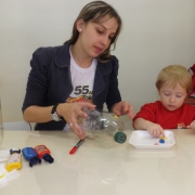 A turma Integral se prepara  para a Feira do Verde