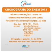 Abertas as inscrições do Enem 2013