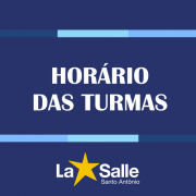 Já estão disponíveis os Horários das Turmas 2019