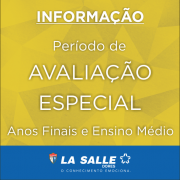 Avaliações Especiais | Anos Finais e Ensino Médio