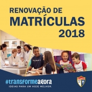 Renovação de Matrículas para o Ano Letivo - 2018