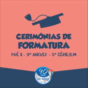 Calendário das Solenidades de Formaturas 2018