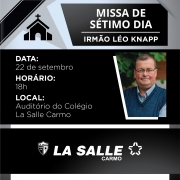 Carmo divulga missa de 7º dia de Ir. Léo Knapp