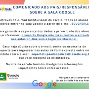 Informações Sala de Aula Google 