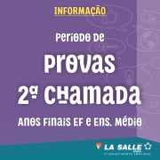 Calendário de Provas de 2ª Chamada