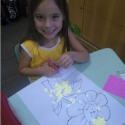 Aula de arte sobre mosaico 1º ano 'B'