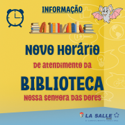 Novo horário de atendimento da Biblioteca