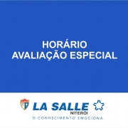 HORÁRIO DAS AVALIAÇÕES ESPECIAIS