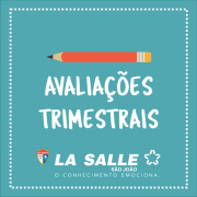 Avaliações Trimestrais serão realizadas de 2 a 9/9