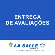 Entrega de Avaliações: dias 12 e 13/09, às 18h.