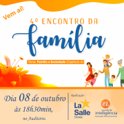 Venha para o 4º Encontro da Família do Programa EI