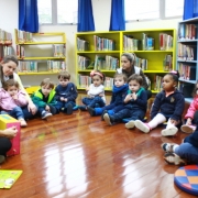 Creche 1 visita Biblioteca Nossa Senhora das Dores