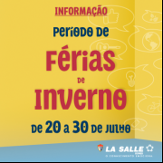 Informações sobre o período de Férias de Inverno