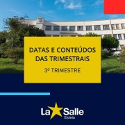 Conteúdos e Datas: Provas Trimestrais - 3º Trimestre